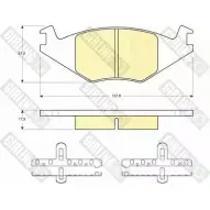 Тормозные колодки дисковые, комплект GIRLING II1B6 6104635 Volkswagen Golf 3 (1H1) Хэтчбек 1.3 54 л.с. 1991 – 1992 2088 9