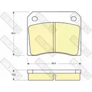Тормозные колодки дисковые, комплект GIRLING 6105571 2000 7 HKO8X 2291456