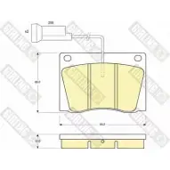 Тормозные колодки дисковые, комплект GIRLING 200 27 CB9J5AM 6105691 2291458