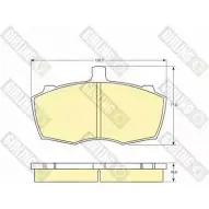 Тормозные колодки дисковые, комплект GIRLING 2291501 NXDNCL 209 04 6107601