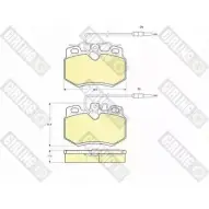 Тормозные колодки дисковые, комплект GIRLING 4RSES9 6107901 2291519 216 14