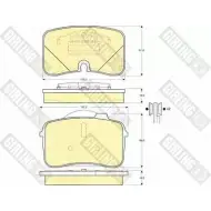 Тормозные колодки дисковые, комплект GIRLING 6109612 Audi 100 (C4) 4 Универсал 2.2 S4 Turbo Quattro 230 л.с. 1991 – 1994 21220 212 19