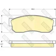 Тормозные колодки дисковые, комплект GIRLING 6109889 2095 8 OS47QO8 2291628