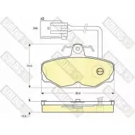 Тормозные колодки дисковые, комплект GIRLING 2291666 2172 9 6110351 LHW6JU