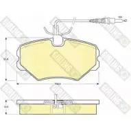 Тормозные колодки дисковые, комплект GIRLING 2 1443 6110511 2291678 21444