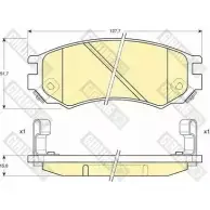 Тормозные колодки дисковые, комплект GIRLING TNJJ8 6111759 2 1386 2291771