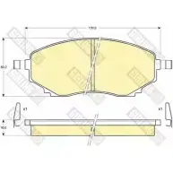 Тормозные колодки дисковые, комплект GIRLING 2291772 YSEALC 6111779 2351 5