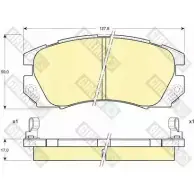 Тормозные колодки дисковые, комплект GIRLING UGJV3 2291773 6111799 2 1482