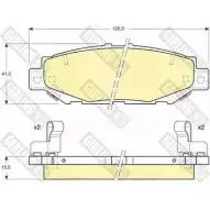 Тормозные колодки дисковые, комплект GIRLING 6111859 7O2YS 2 1491 Toyota Chaser (X100) 3 Седан 2.5 (JZx100) 200 л.с. 1996 – 2001