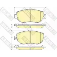 Тормозные колодки дисковые, комплект GIRLING Y1X06F 2 1490 2291815 6112419