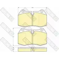 Тормозные колодки дисковые, комплект GIRLING 214 71 VD8OP9 6112699 Nissan Skyline (R34) 10 1998 – 2001