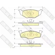 Тормозные колодки дисковые, комплект GIRLING 4T2MG 2291842 6112742 2 1866