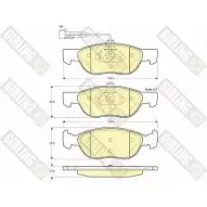 Тормозные колодки дисковые, комплект GIRLING 6112902 2 1927 PLV8QE Fiat Bravo (182) 1 Хэтчбек 1.9 JTD 100 л.с. 2000 – 2001