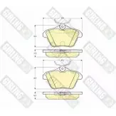 Тормозные колодки дисковые, комплект GIRLING 216 06 FDTI9 6113151 2291874
