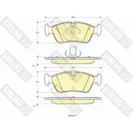 Тормозные колодки дисковые, комплект GIRLING 2 1924 Bmw Z4 (E85) 1 Кабриолет 2.2 i 170 л.с. 2003 – 2005 21926 6113482