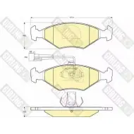 Тормозные колодки дисковые, комплект GIRLING Fiat Palio (178) 1 Хэтчбек 1.0 76 л.с. 1996 – 2003 6113932 23220 2 3218