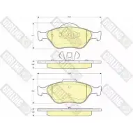 Тормозные колодки дисковые, комплект GIRLING 2 3202 23203 2291968 6114192
