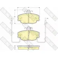 Тормозные колодки дисковые, комплект GIRLING 2291977 58CHU 6114281 2146 3