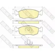 Тормозные колодки дисковые, комплект GIRLING 6114432 Fiat Doblo (223) 1 Фургон 1.8 Flexfuel 114 л.с. 2002 – 2010 2 0907 20908