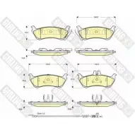 Тормозные колодки дисковые, комплект GIRLING 2 1895 23190 2292003 6114565