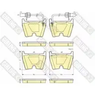 Тормозные колодки дисковые, комплект GIRLING 2 3751 23764 Audi R8 6115079