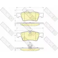 Тормозные колодки дисковые, комплект GIRLING 23335 23 334 Mercedes E-Class (W212) 4 Седан 4.7 E 500 (2173) 408 л.с. 2011 – 2024 6115462