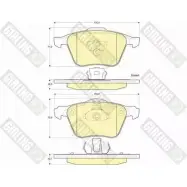 Тормозные колодки дисковые, комплект GIRLING 6115762 2292118 2 3073 23074
