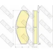 Тормозные колодки дисковые, комплект GIRLING 6116099 IXZNE Renault Master (FD) 2 Фургон 3.0 dCi 120 116 л.с. 2005 – 2024 2 9121