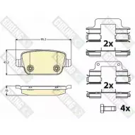 Тормозные колодки дисковые, комплект GIRLING 6117081 2292247 245 37 SVSAC