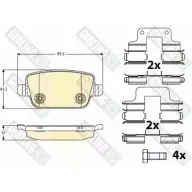 Тормозные колодки дисковые, комплект GIRLING 2292248 U0KPJ57 2 4537 6117091