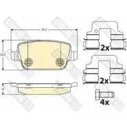 Тормозные колодки дисковые, комплект GIRLING 0MV3PL Ford Kuga 1 (CBV, C1) Кроссовер 6117321 245 37