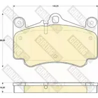 Тормозные колодки дисковые, комплект GIRLING 6117789 Porsche 911 (997) 4 Тарга 3.8 Carrera 4S 385 л.с. 2008 – 2012 2333 0 4EQ4HB