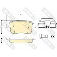 Тормозные колодки дисковые, комплект GIRLING 6117861 Mercedes Citan (W415) 1 Фургон 109 CDI (415.603, 415.605) 95 л.с. 2019 – 2024 24 692 3CYF31