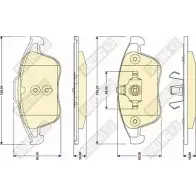 Тормозные колодки дисковые, комплект GIRLING 2470 9 Renault Laguna (KT) 3 Универсал 2.0 dCi (KT07. KT0J. KT14. KT1A. KT1S) 131 л.с. 2007 – 2015 TWVDV 6117882