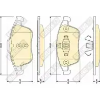 Тормозные колодки дисковые, комплект GIRLING 6118082 24 709 Renault Laguna (KT) 3 Универсал 2.0 dCi (KT07. KT0J. KT14. KT1A. KT1S) 131 л.с. 2007 – 2015 24710