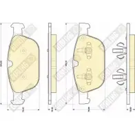 Тормозные колодки дисковые, комплект GIRLING 2292352 24875 6118212 243 99