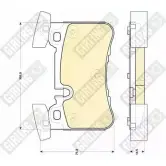 Тормозные колодки дисковые, комплект GIRLING 3322938024253 6118569 Z8V DNN Mercedes E-Class (S212) 4 Универсал 5.5 E 63 AMG (2175) 585 л.с. 2013 – 2024