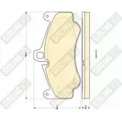 Тормозные колодки дисковые, комплект GIRLING 3322938024277 Porsche 911 (997) 4 Купе 3.6 GT2 RS 620 л.с. 2010 – 2012 8 1SYIQZ 6118599