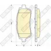 Тормозные колодки дисковые, комплект GIRLING HI3P7R6 6118939 246 76 Ford Fiesta 6 (CB1, CCN) 2008 – 2017