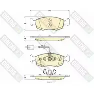 Тормозные колодки дисковые, комплект GIRLING JI KQ5T 2292420 6118992 3322938087142