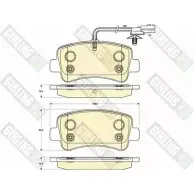 Тормозные колодки дисковые, комплект GIRLING Nissan NV400 (X62) 1 Фургон 2.3 dCi 150 RWD 150 л.с. 2014 – 2016 6119031 2470 2 25112