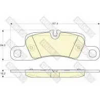 Тормозные колодки дисковые, комплект GIRLING 245 52 6119626 2292470 SF9PA6