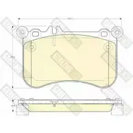 Тормозные колодки дисковые, комплект GIRLING Mercedes E-Class (W212) 4 Седан 4.7 E 500 (2173) 408 л.с. 2011 – 2024 2521 9 P30HY2 6119725