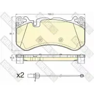 Тормозные колодки дисковые, комплект GIRLING 24681 2 4455 Mercedes S-Class (C217) 4 Купе 5.5 S 63 AMG 4 matic (2178) 585 л.с. 2014 – 2024 6119776