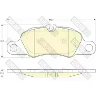 Тормозные колодки дисковые, комплект GIRLING Porsche 911 (997) 4 Купе 3.6 Carrera 4 345 л.с. 2008 – 2012 6119905 2 4459 E3WMTW