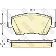 Тормозные колодки дисковые, комплект GIRLING Nissan Terrano (D10) 3 2013 – 2020 2 3973 6120171 3VH2W