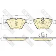 Тормозные колодки дисковые, комплект GIRLING 6120212 3322938218706 TCTQ F Bmw 6 (E63) 2 Купе 4.4 645 Ci 333 л.с. 2004 – 2005