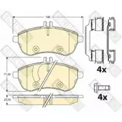 Тормозные колодки дисковые, комплект GIRLING 3322938255268 2292545 6120561 H1F TLA