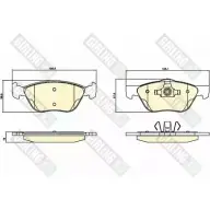 Тормозные колодки дисковые, комплект GIRLING Fiat Strada RI6NS 6120672 2163 6