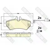 Тормозные колодки дисковые, комплект GIRLING 6120764 EE0WX2 2919 0 Mercedes Sprinter (906) 2 Фургон 2.1 (3T) 214 CDI (9011. 9013) 143 л.с. 2016 – 2025